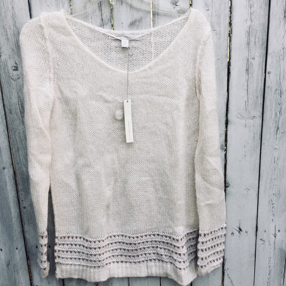 Lauren Conrad ivory white sweater xs